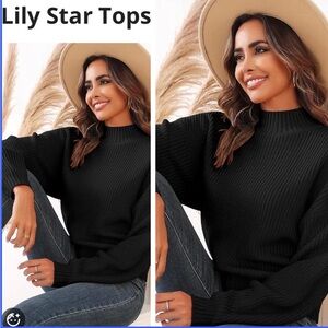 Lily Star Black Knit Pullover! Sweatercardigan XL 42